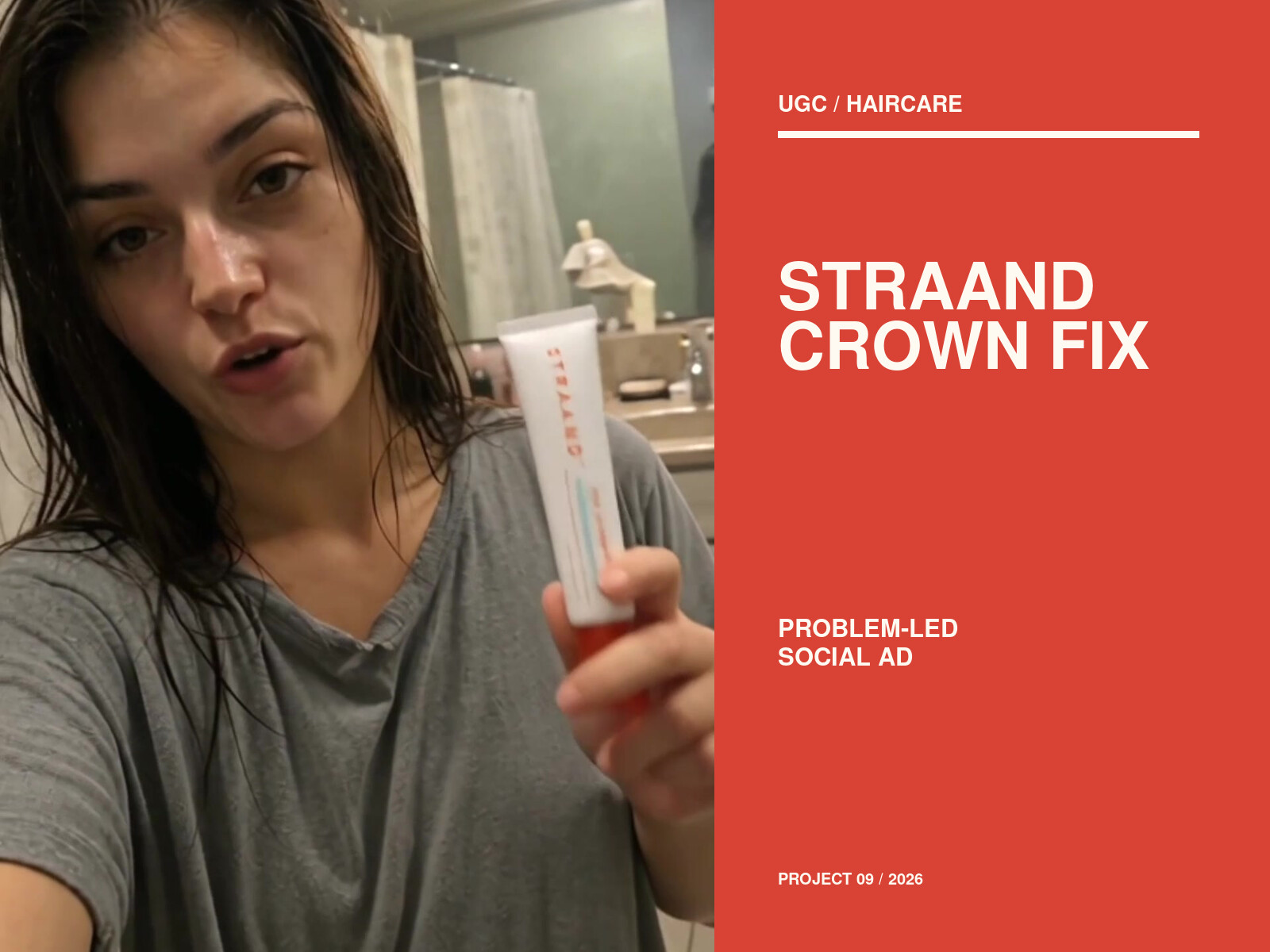 STRAAND Crown Fix UGC Haircare Ad project cover
